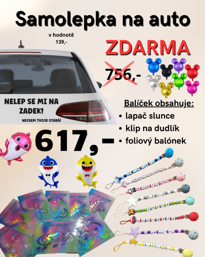 Samolepka na auto ZDARMA