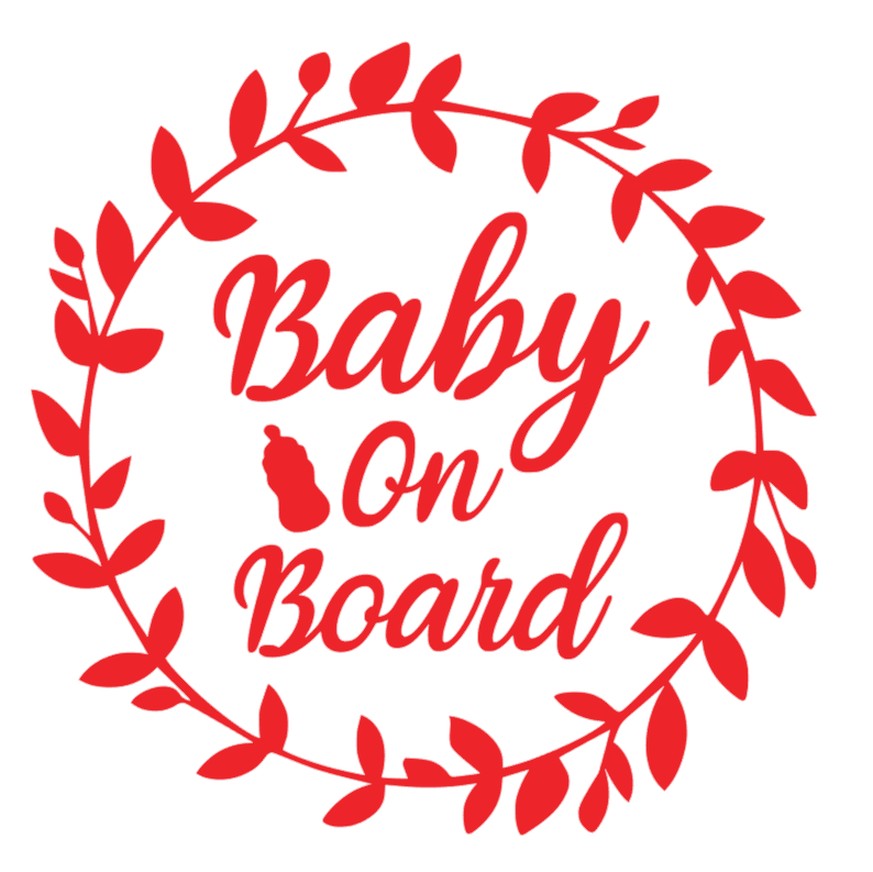 Samolepka na auto Baby On Board 2 - barva samolepky: modrá
