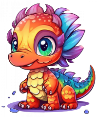 Nažehlovačka Cute dinosaurs rainbow 1