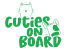 Samolepka na auto Cuties On Board - barva samolepky: bílá