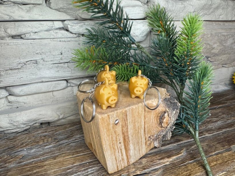 Prasátko pro štěstí - přívěsek na klíče