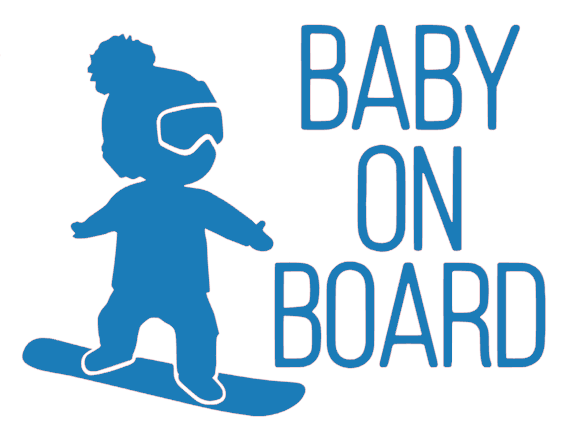 Samolepka na auto Baby on board 14 - barva samolepky: šedá