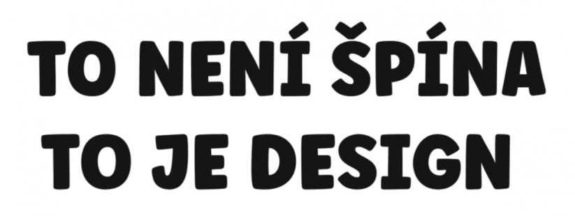 Samolepka na auto To je design - barva samolepky: černá