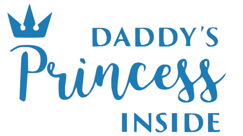 Samolepka na auto Daddys princess inside - barva samolepky: růžová
