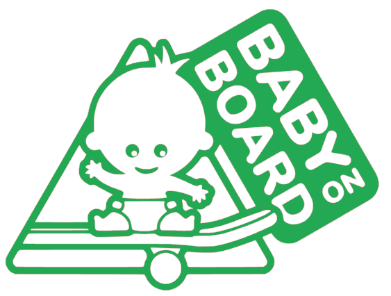 Samolepka na auto Baby on board 23 - barva samolepky: zelená