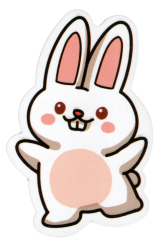 Voděodolná samolepka králíček