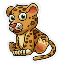 Voděodolná samolepka gepard