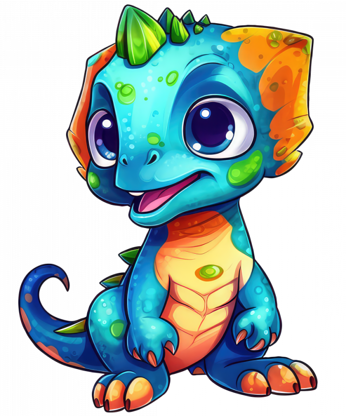 Nažehlovačka Cute dinosaurs rainbow 9