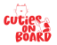 Samolepka na auto Cuties On Board - barva samolepky: bílá