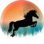 Hrnek kůň silueta č.4 - Druh hrnečku: červený