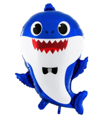 Balónek žralok - modrý