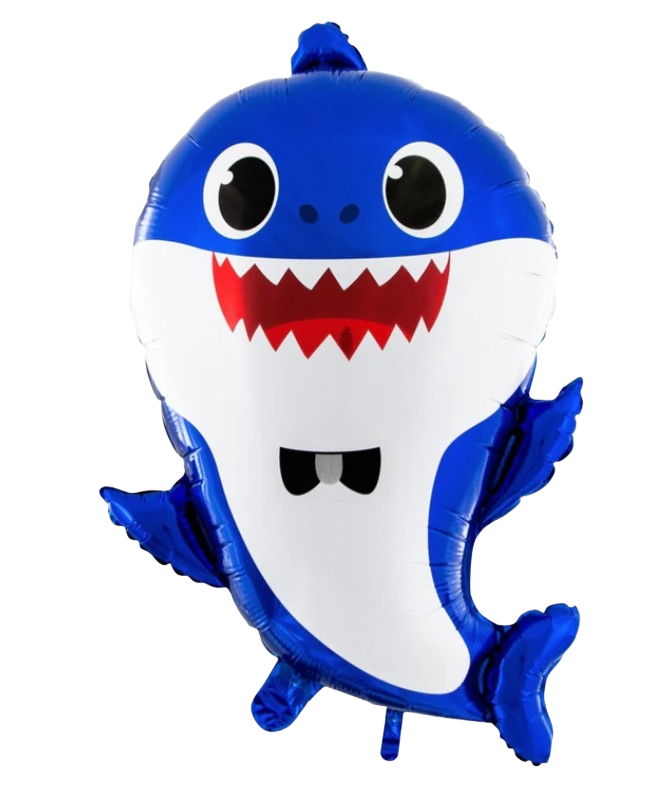 Balónek žralok - modrý