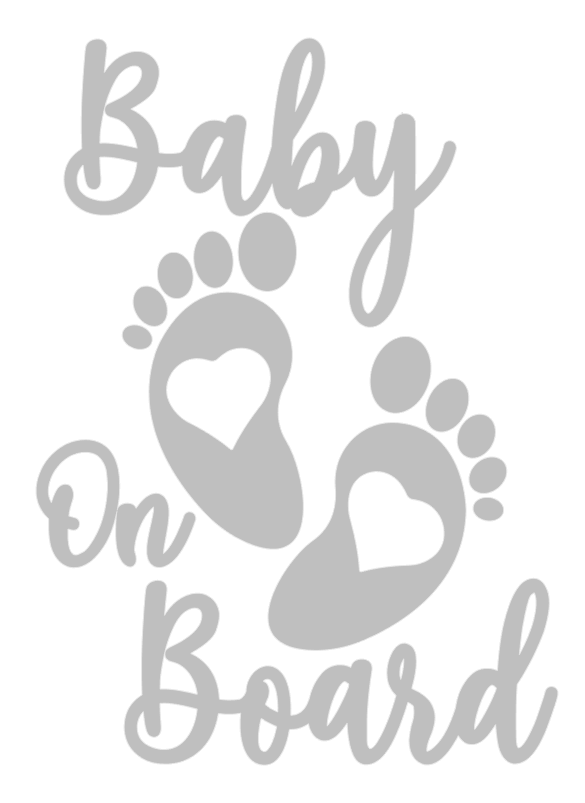 Samolepka na auto Baby On Board 4 - barva samolepky: černá