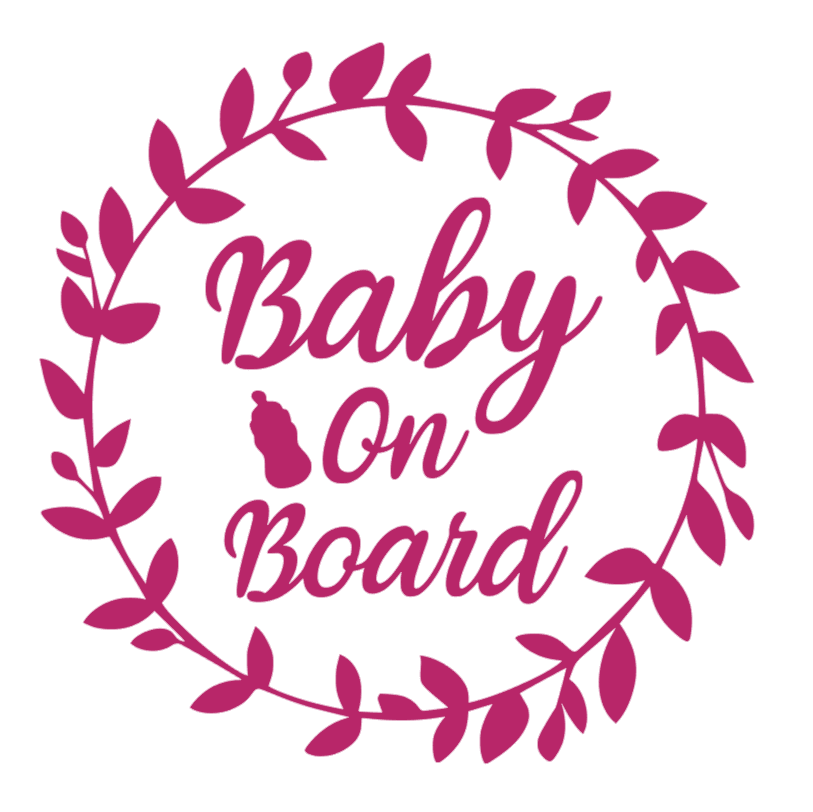 Samolepka na auto Baby On Board 2 - barva samolepky: modrá