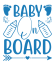 Samolepka na auto Baby On Board 5 - barva samolepky: černá