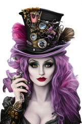 Nažehlovačka SteamPunk žena