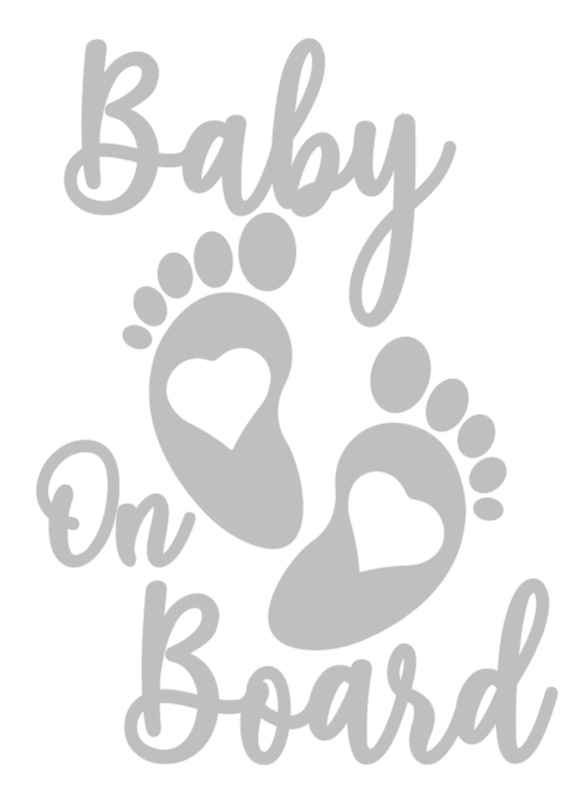 Samolepka na auto Baby On Board 4 - barva samolepky: bílá