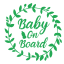 Samolepka na auto Baby On Board 2 - barva samolepky: modrá