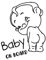 Samolepka na auto Baby on board 24