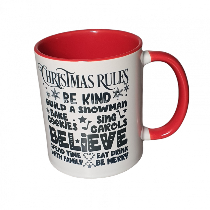 Hrníček ChristmasRules - Druh hrnečku: růžový
