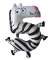 Balónek číslo 5 - zebra