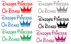 Samolepka na auto Daddys princess on board