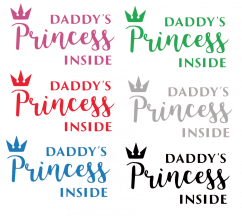 Samolepka na auto Daddys princess inside