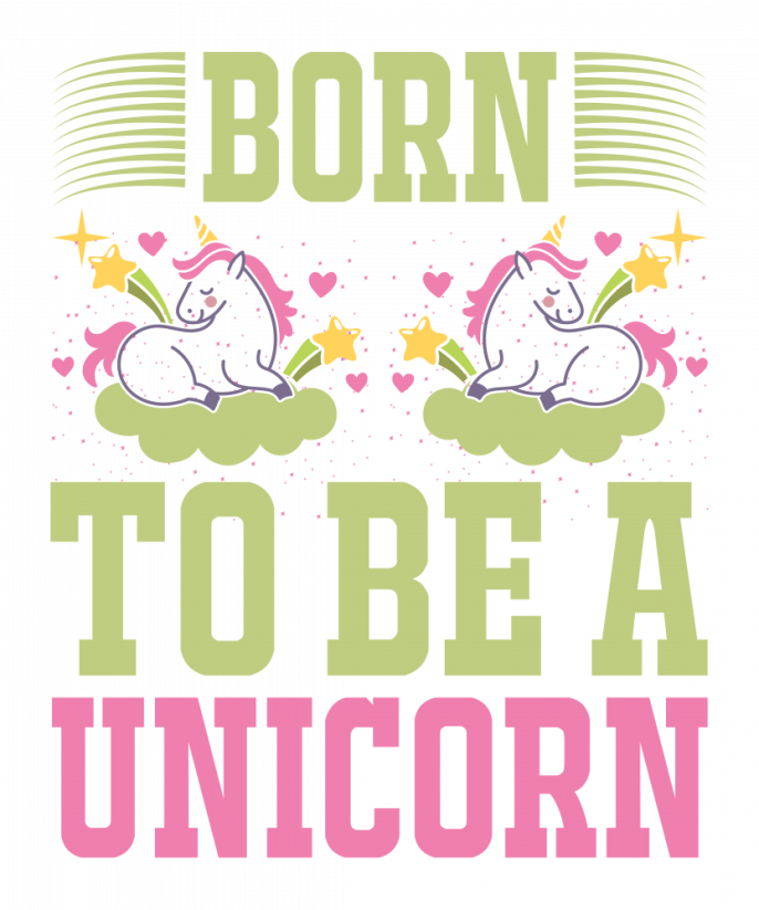 Nažehlovačka Jednorožec  - born to be a unicorn