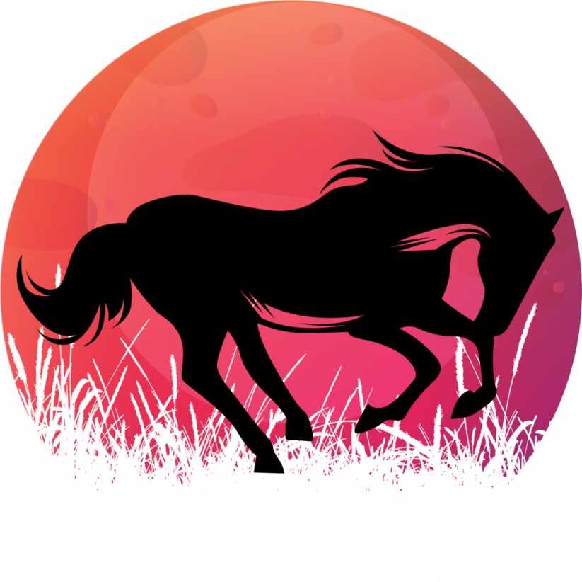 Hrnek kůň silueta č.2 - Druh hrnečku: červený