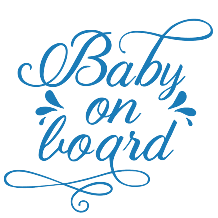 Samolepka na auto Baby On Board 6 - barva samolepky: bílá