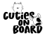 Samolepka na auto Cuties On Board - barva samolepky: bílá