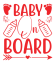 Samolepka na auto Baby On Board 5 - barva samolepky: černá