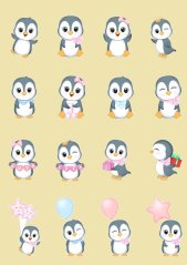 Samolepky tučňáci