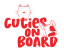 Samolepka na auto Cuties On Board - barva samolepky: červená