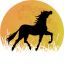 Hrnek kůň silueta č.3 - Druh hrnečku: černý
