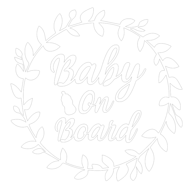 Samolepka na auto Baby On Board 2 - barva samolepky: modrá