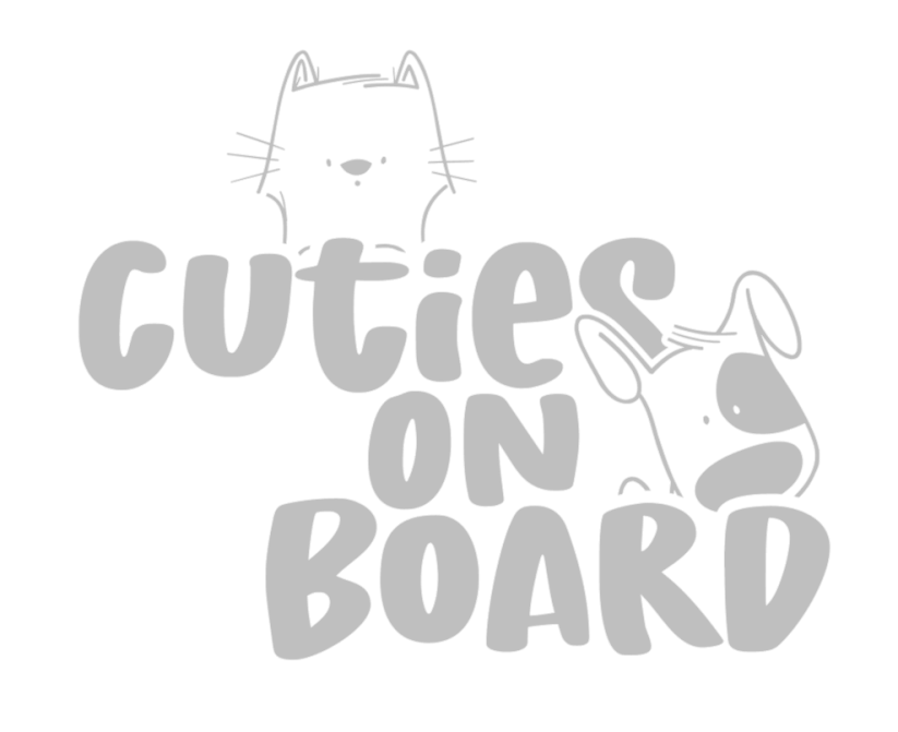 Samolepka na auto Cuties On Board - barva samolepky: bílá