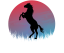 Hrnek kůň silueta č.1 - Druh hrnečku: světle modrý