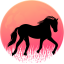 Hrnek kůň silueta č.2 - Druh hrnečku: oranžový