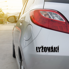 Samolepka na auto Lyžování