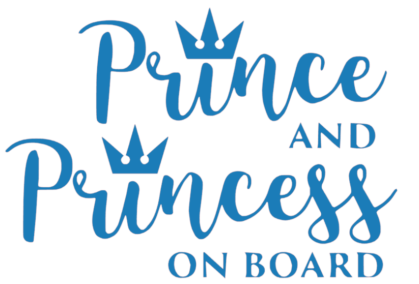 Samolepka na auto Prince and Princess on board