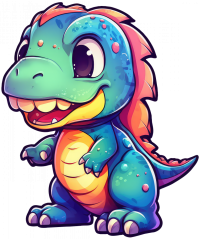 Nažehlovačka Cute dinosaurs rainbow 4