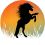 Hrnek kůň silueta č.2 - Druh hrnečku: zelený