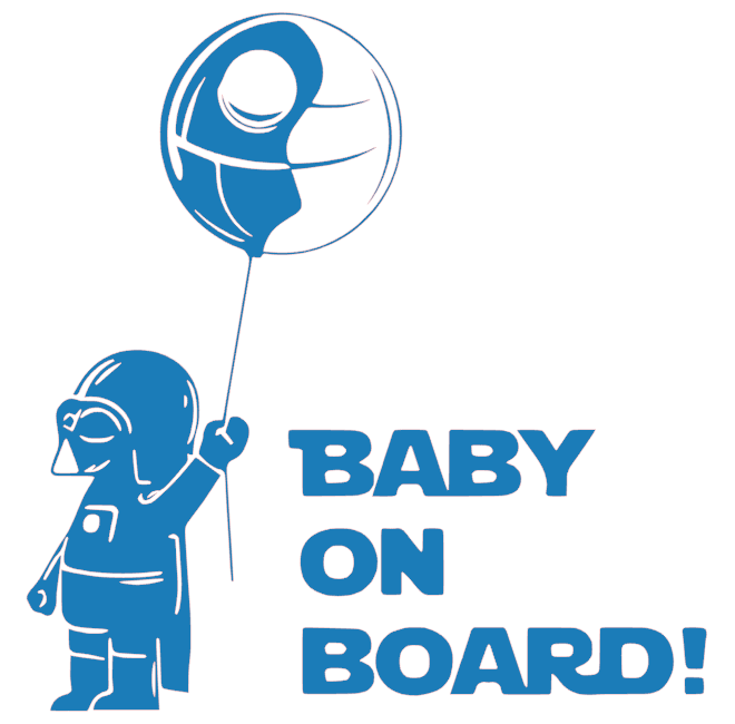 Samolepka na auto Baby on board 22 - barva samolepky: růžová
