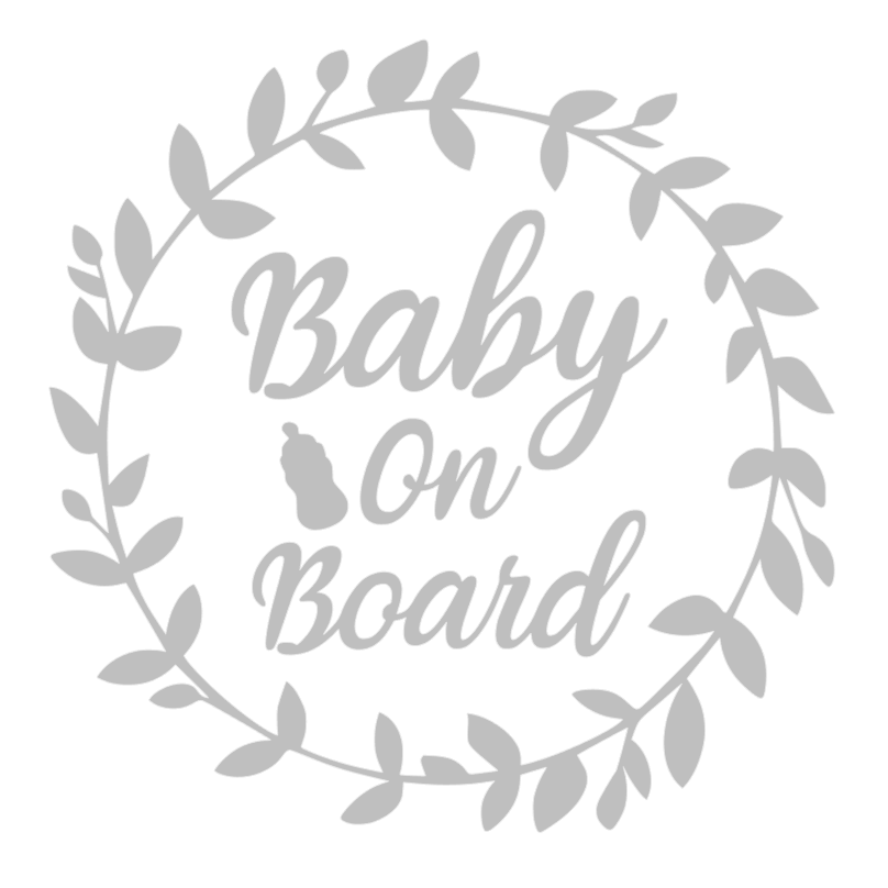 Samolepka na auto Baby On Board 2 - barva samolepky: růžová