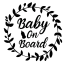 Samolepka na auto Baby On Board 2 - barva samolepky: modrá