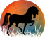 Hrnek kůň silueta č.4 - Druh hrnečku: oranžový