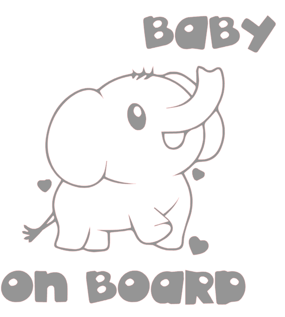 Samolepka na auto Baby on board 16 - barva samolepky: červená