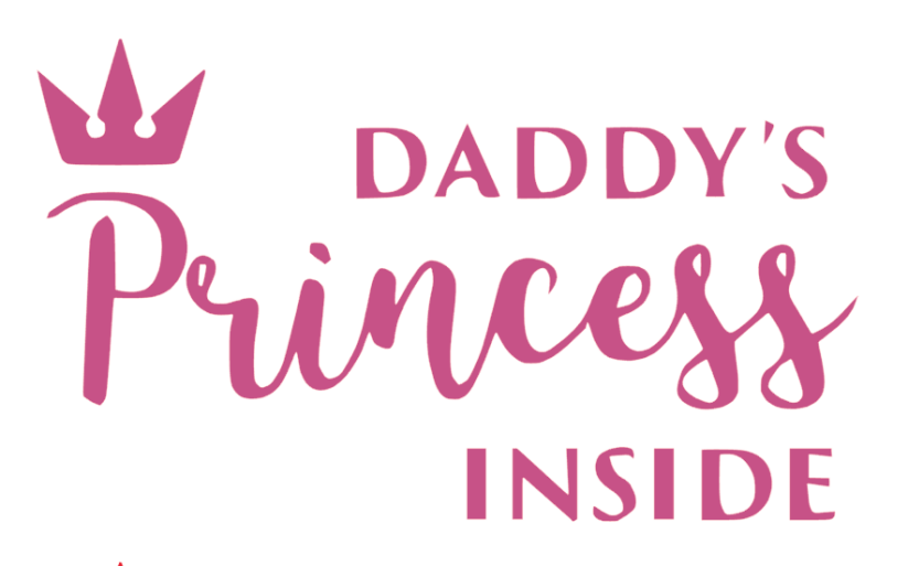 Samolepka na auto Daddys princess inside