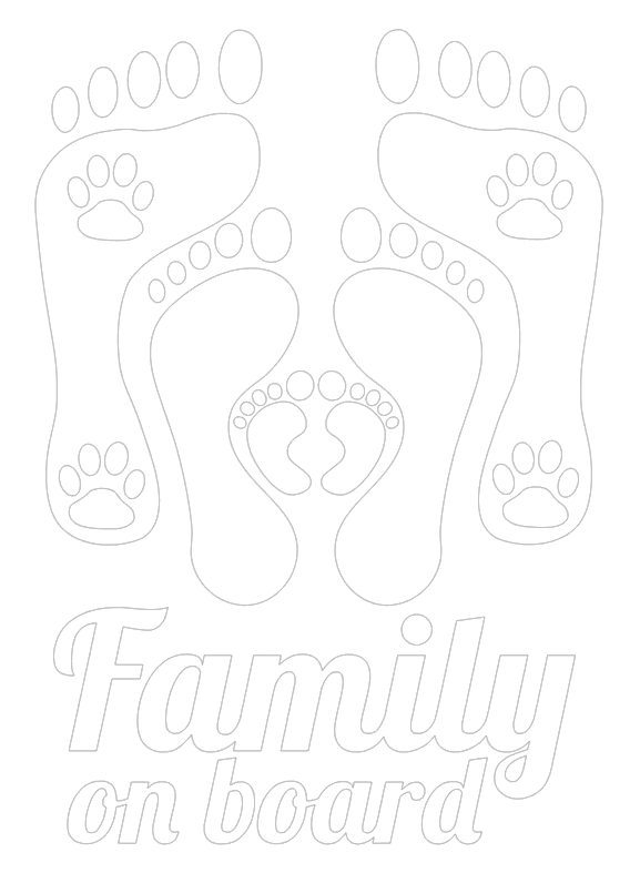 Samolepka na auto Family On Board - barva samolepky: zelená